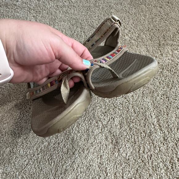 Skechers Reggae Mad Swag Strappy Slip On Sandals Women's Size 7.5 Toe Loop - Picture 3 of 8